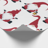 Cute kerst gnoome Patroon Cadeaupapier (Hoek)