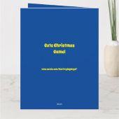 Cute Kerst Kameel Custom Kaart (Achterkant)