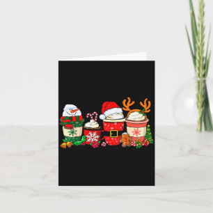 Cute Kerst Koffie Shirt Sneeuwman Hert Santa Cof Kaart