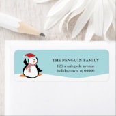 Cute kerst Penguin Etiket (Insitu)