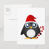 Cute kerst Penguin Feestdagenkaart (Voorkant / Achterkant)
