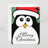 Cute kerst Penguin Feestdagenkaart (Voorkant / Achterkant)