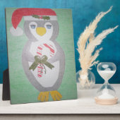 Cute kerst Penguin Fotoplaat (Zijkant)