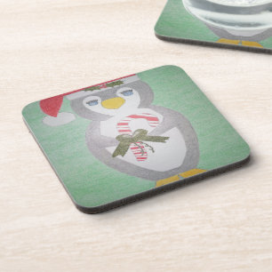 Cute kerst Penguin Onderzetter