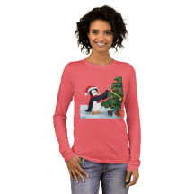 Cute Kerst Penguin T-Shirt