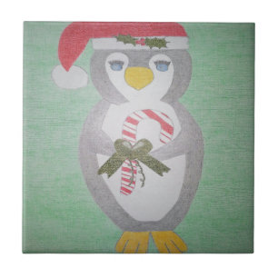 Cute kerst Penguin Tegeltje