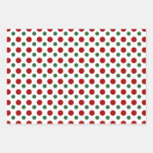 Cute kerst poka Dots Pattern Red Green White Inpakpapier Vel (Voorkant)