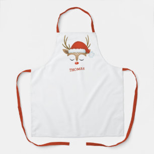 Cute kerst Rudolph Reindeer Schort