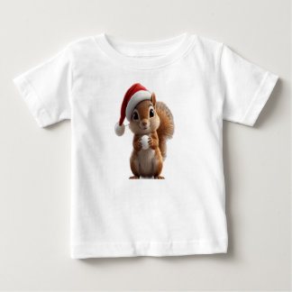 Cute Kerst Squirrel Baby T-Shirt