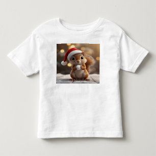 Cute Kerst Squirrel Peuter Jersey T-Shirt