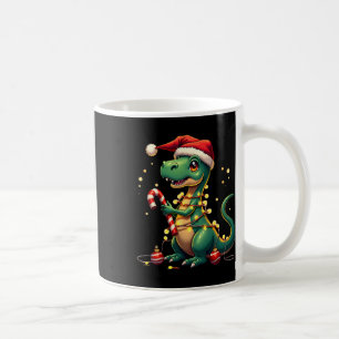 Cute Kerst T-rex Shirt Dinosaur Lichten En Kan Koffiemok