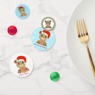 Cute kerst Teddy Bear Confetti