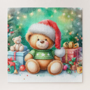 Cute kerst Teddy Bear Legpuzzel