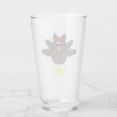 Cute kerst Turkije Glas (Achterkant)