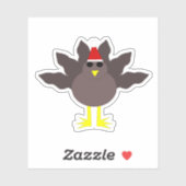 Cute kerst Turkije Sticker (Vel)