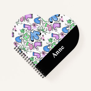 Cute kerst Ugly Sweater Doodles Swirls Pattern Notitieboek