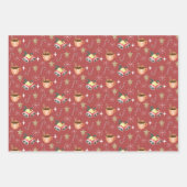 Cute Kerst Warme Chocolade Party Patroon Inpakpapier Vel (Voorkant 3)