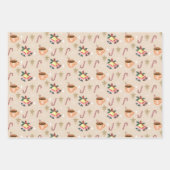 Cute Kerst Warme Chocolade Party Patroon Inpakpapier Vel (Voorkant)