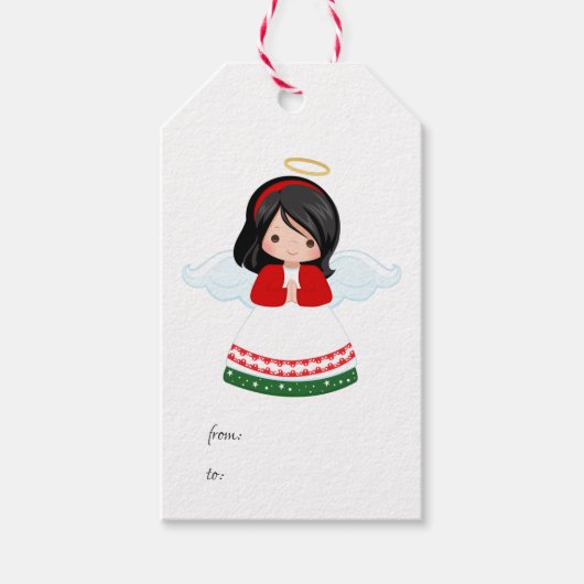Cute KerstAngel Cadeaulabel (Voorkant)
