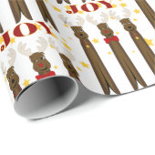 Cute kerstarenrenrennery Joy Cadeaupapier (Rol Hoek)