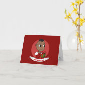 Cute Kerstbaby cartoon kaart (Gele Bloem)