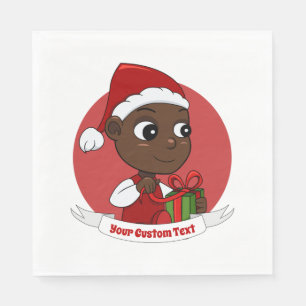 Cute kerstbaby cartoon Napkins Servet