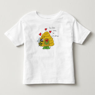 Cute Kerstbee Funny Holiday Cartoon Kinder Shirts