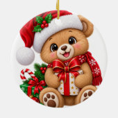 Cute Kerstbeer Ornament (Achterkant)