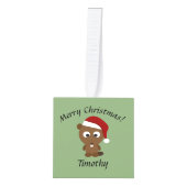 Cute Kerstbever Ornament (Voorkant)