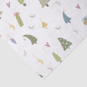Cute kerstbomen Cadeaus Ornamenten Pattern Tissuepapier (Detail)