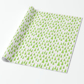 Cute kerstbomen Pattern Wrapping Paper Cadeaupapier (Uitgerold)