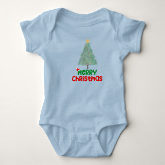 Cute Kerstboom Baby Bodysuit