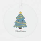 Cute kerstboom Metal Ornament (Voorkant)