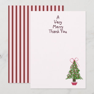Cute Kerstboom Strik Winter Baby Shower Bedankkaart