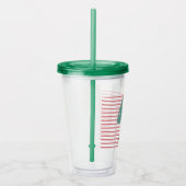 Cute kerstboomkoekjes Aangepast monogram Acryl Drinkbeker (Rechts)