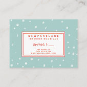 Cute kerstcadeaubon visitekaartje (Achterkant)