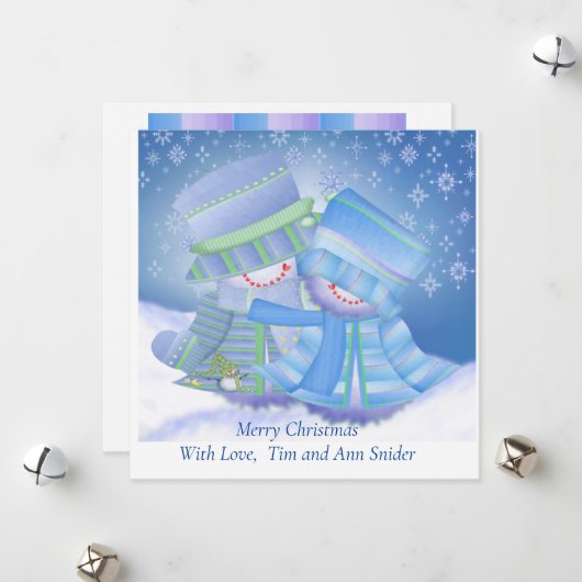 Cute kerstcadeaus feestdagenkaart (Voorkant / Achterkant in situ)