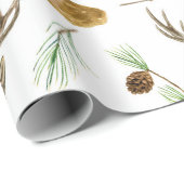 Cute Kerstdeer Pattern Cadeaupapier (Rol Hoek)