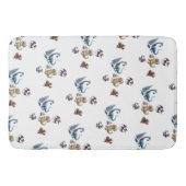 Cute Kerstdinosaurussen Badmat (Voorkant)