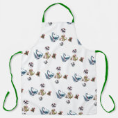Cute Kerstdinosaurussen Schort (Voorkant)
