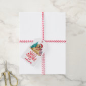 Cute kerstdog cadeaulabel (Met Touw)