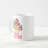 Cute kerstdog koffiemok (Voorkant links)