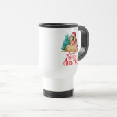 Cute kerstdog reisbeker (Voorkant rechts)