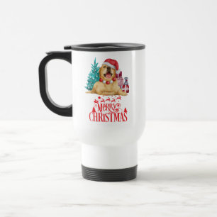 Cute kerstdog reisbeker