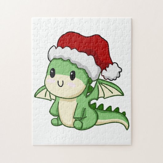 Cute kerstdraak legpuzzel (Verticaal)