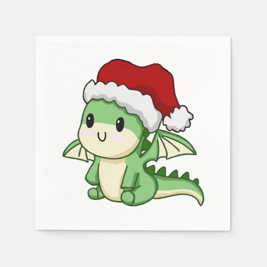 Cute kerstdraak servet (Voorkant)
