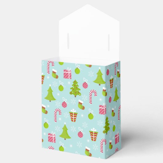 Cute Kerstfeestay Pattern Bedankdoosjes (Geopend)