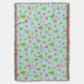 Cute Kerstfeestay Pattern Deken (Voorkant Verticaal)