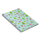 Cute Kerstfeestay Pattern Notitieboek (Rechterzijde)
