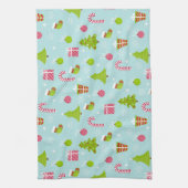 Cute Kerstfeestay Pattern Theedoek (Verticaal)